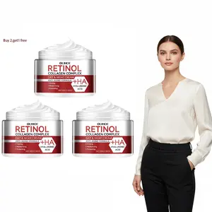 Retinol Collagen Face Cream, Hydrating Gel with Hyaluronic Acid & Vitamin C+e, Suitable for All Skin Types, Tightening & Soothing Dry Skin, Moisturizing Daily Facial Moisturizer