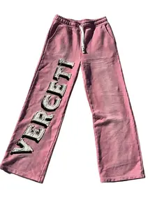 Verceti Menswear Casual Outdoor Loose Drawstring Men's Wide Leg Sweatpants for Comfortable Everyday Wear Wideleg Trouser