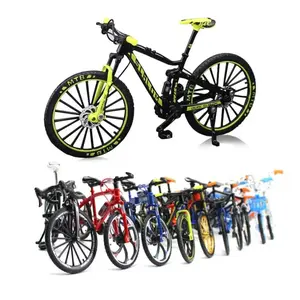 Kids Mini 1:10 Model Alloy Mountain Bicycle Diecast Metal Simulation Mountain Bike decoration Collection Toy For Boys