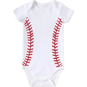 Infant Baby Football Baseball Soccer Sport Jersey Outfit Costume Bodysuit Interlock 195 Gsm 0-24 Months
