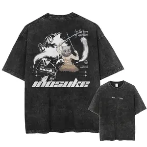 Inosuke Hashibira I’m The King Of Mountains Retro Print T‑Shirt – Distressed Gothic Tee, Unisex Daily Wear Shirt, Ideal Demon Slayer Anime Gift
