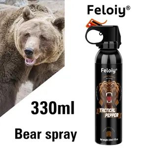 Feloiy bear repellent spray, a portable, on-the-go emergency kit with a pocket. 330ml/470ml, suitable for camping and hiking. 11 oz.