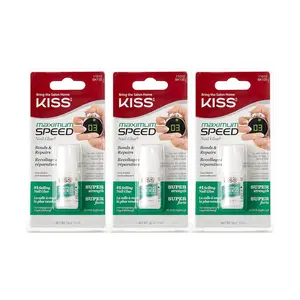 Kiss Kiss Maximum Speed Nail Glue (3 Pack)