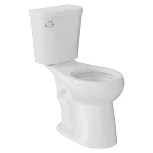 Comfort Height 19" Round Toilet Bowl Only – Single Side Handle, Upgraded Power Flush, Includes Water-Saving Tank Parts, No Seat – Ideal for Bath Replacement or Senior Bathroom Upgrade