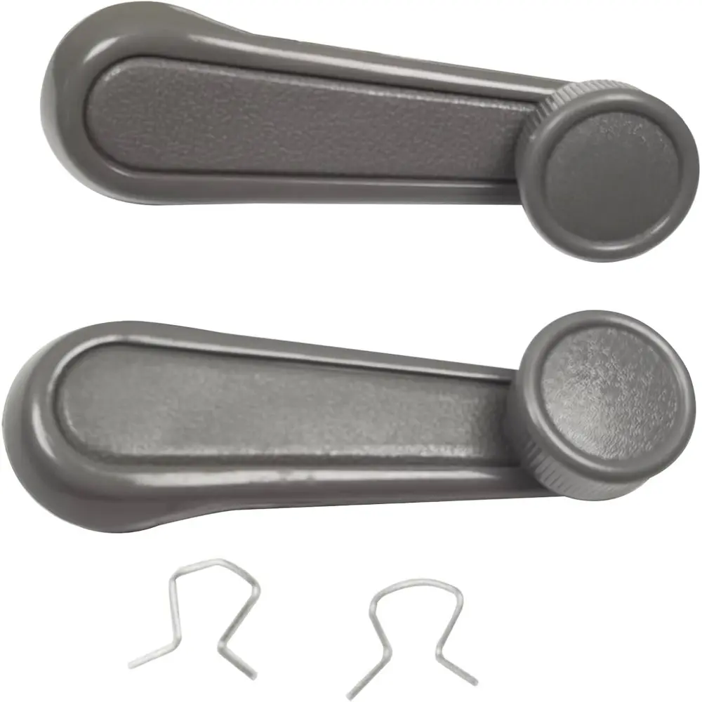 Textured Gray Interior Window Crank Handle, Direct OEM Replacement with Durable Construction & Versatile Design, Ideal Replacement for 1973-2017 Tundra, Yaris, Matrix, Tacoma, Corolla, Camry, Sienna, T100, Previa, 4Runner, MR2, Pickup