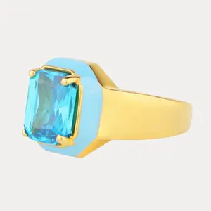 Cushion Ring - Azure
