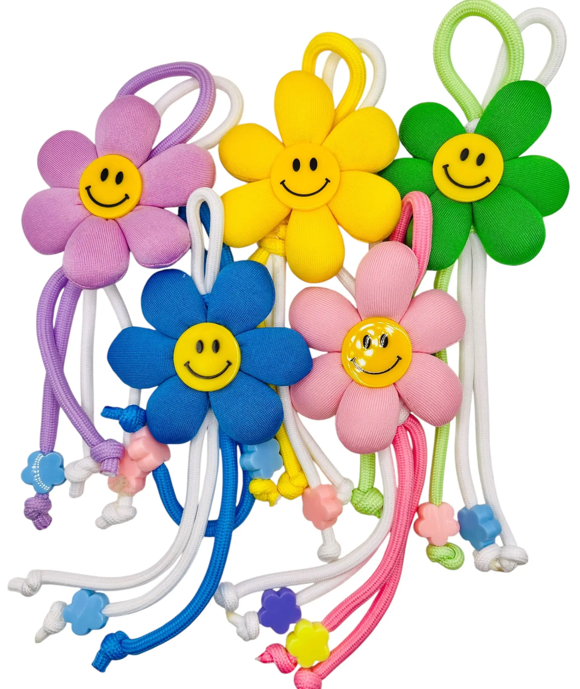 Colorful Decorative Rope Keychains, Personalizable with Big Hole Beads – Fun, Easy Custom Fashion Accessories for Everyday Use or Handmade Gifts