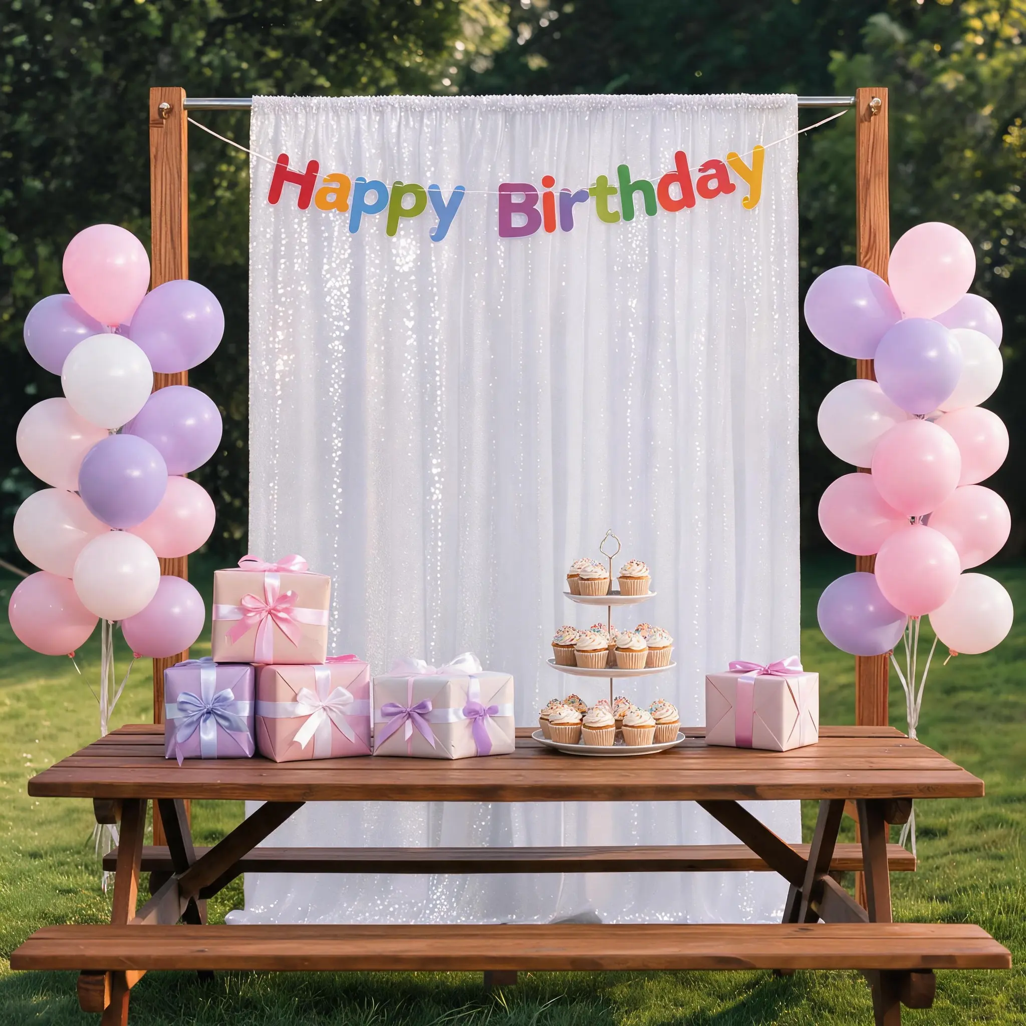 1 Pack 4x8ft White Sequin Backdrop Curtain for Party Photography Studio Wedding Birthday Christmas Halloween Thanksgiving Decorations