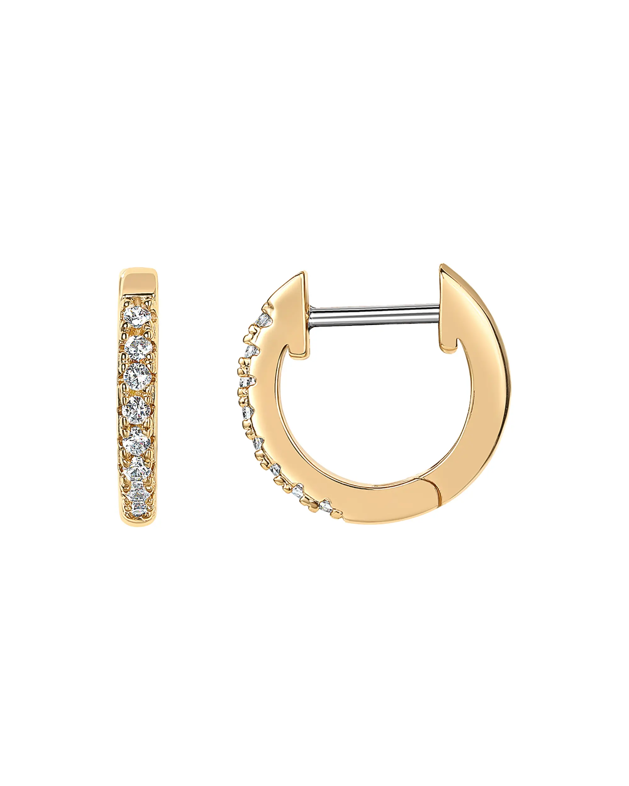 PAVOI 14K Solid Gold Lab Diamond Huggie Earrings PAVOI 14K Solid Gold Lab Diamond Huggie Earrings