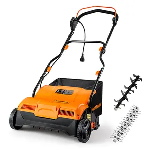 LawnMaster GVB1316 Electric 16” 13Amp Dethatcher and Scarifier with 12 Gallon Collection Bag