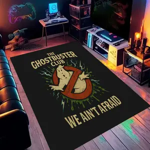 Ghostbusters 13 Animated Print Carpet, Home Living Room, Bedroom, Office Chair Under Carpet, Gift for Family and Friends, Christmas Decorative Carpet