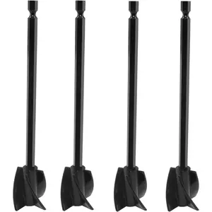 4 count  Mixer Paddles, Epoxy  Mixer Paddle Attachment for  Mixing,   Stirrer Drill Attachment for Mixing , Epoxy, Silica Gel Molds (Black)