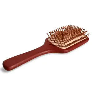 Sandalwood Paddle Brush XL - Natural Wooden Bristles for Thick Long Hair - Anti-Static Scalp Massage Detangling Brush