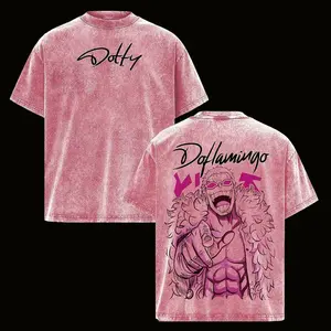 One Piece Doflamingo Vintage Washed Oversized T-Shirt, Anime Streetwear, Donquixote Doflamingo Tee, Manga Graphic Tee, Retro Washed Cotton Shirt, Y2K Aesthetic, Harajuku Style, Unisex Oversized T-Shirt, Anime Fan Gift, Casual Daily Wear, Birthday