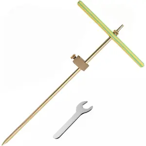 Portable Heavy Duty Copper Grounding Rod Kit with Clamp T-Handle & Wrench for Electric Fence Generator Pool Pump Antennas Satellite Dishes Grounding Accessory