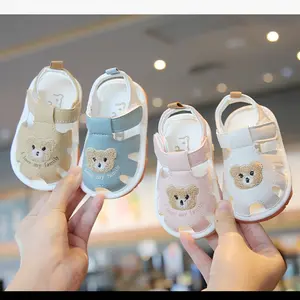 Summer Baby Toddler Shoes Children's Squeaky Soft Sole Covered Toe Sandals