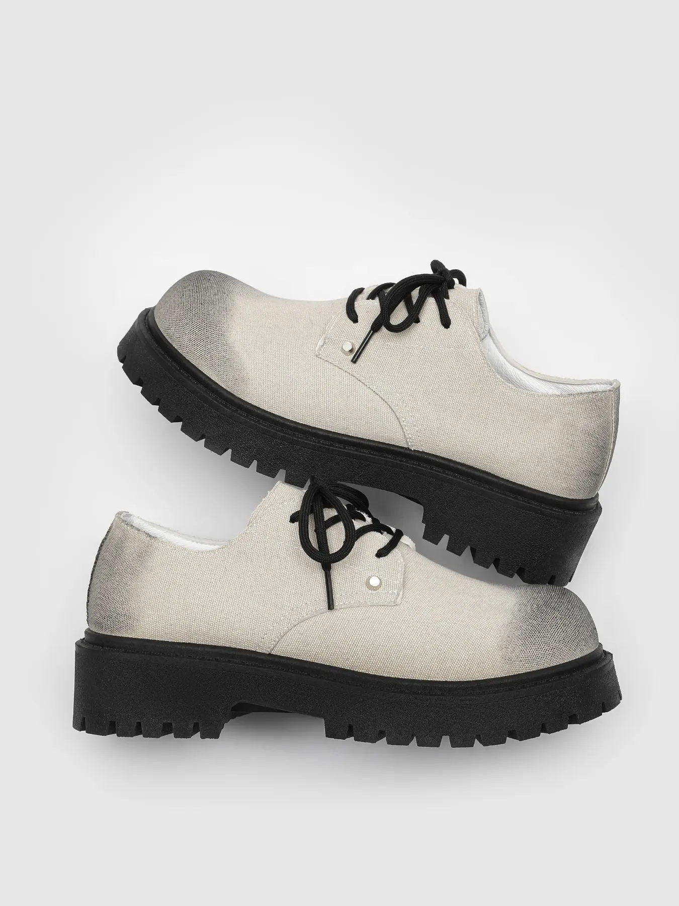 Men's Original Design Oxford Shoes, British Style Thick Sole Casual Sneakers, Lace-Up Comfortable Daily Wear Footwear