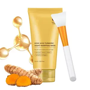 kojic acid turmericnight wrapping mask Kojic Collagen Night Wrapping Peel Off Face Mask  Gentle on Skin  Deep Cleansing Moisturizing Nourishing & Firming