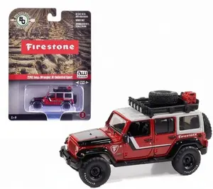 AUTO WORLD 2018 JEEP WRANGLER JK UNLTD SPORT "FIRESTONE" 1:64 SCALE DIECAST MODEL CAR AWSP200-5E
