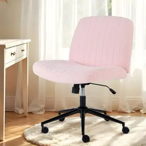 Criss Cross Chair with Wheels Armless Legged Office Desk Chair