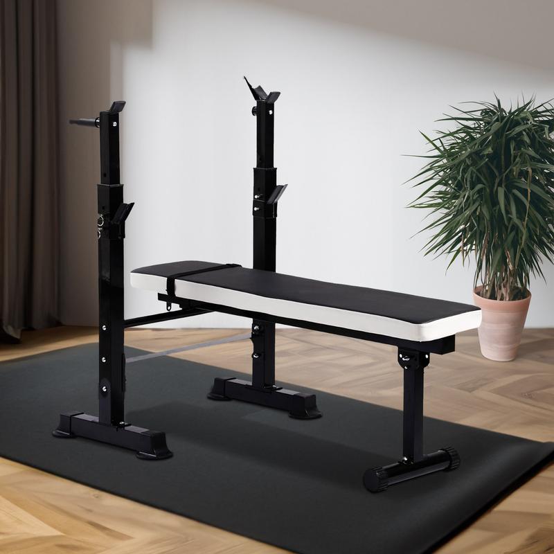 BalanceFrom Fitness Multifunctional Adjustable Workout Station with Squat Rack, Olympic-Style Bench, 400 lbs Weight Capacity, 40 x 12 x 40 Inches