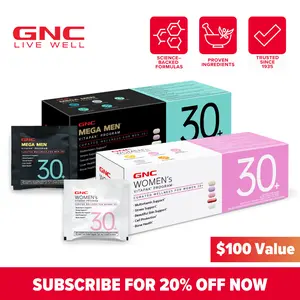 2 Boxes of GNC 30+ Vitapak, Curated Supplements for Women/Men 30+, 5-IN-1, Multivitaimin, Stress&Bone Support, Skin&Cell Protection, Liver Health, Overall Wellness, 30 Count, Healthcare, Edible, Dietary Supplement, Vitamin, Jumpstart