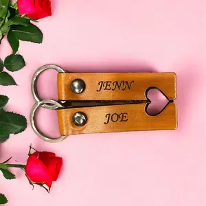 Custom Valentines Day Couples Keychain