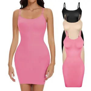 Women's Tummy Control Shapewear Dess for Under Dresses  Full Cami Slip Body Shaper With Adjustable Spaghetti Strap, Casual Comfortable Farbic Womenswear Valentine's Day Gift