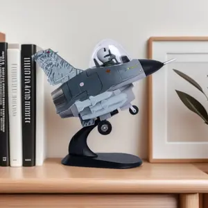 Q Version F16 Alloy Model Plane Decoration, Home Decor Collectible Gift, Suitable for Ages 14+, Father's Day & Thanksgiving