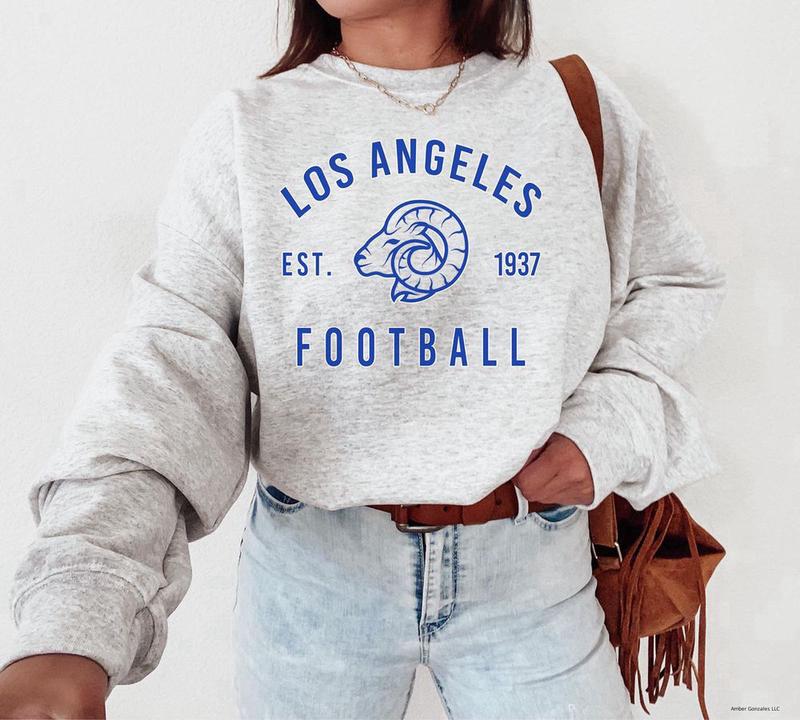 Los Angeles Football Crewneck Sweatshirt / T-Shirt / Hoodie, Rams Sweatshirt, Hoodie,  Los Angeles Football T-Shirt, Los Angeles Fans Gift, Rams Sweater