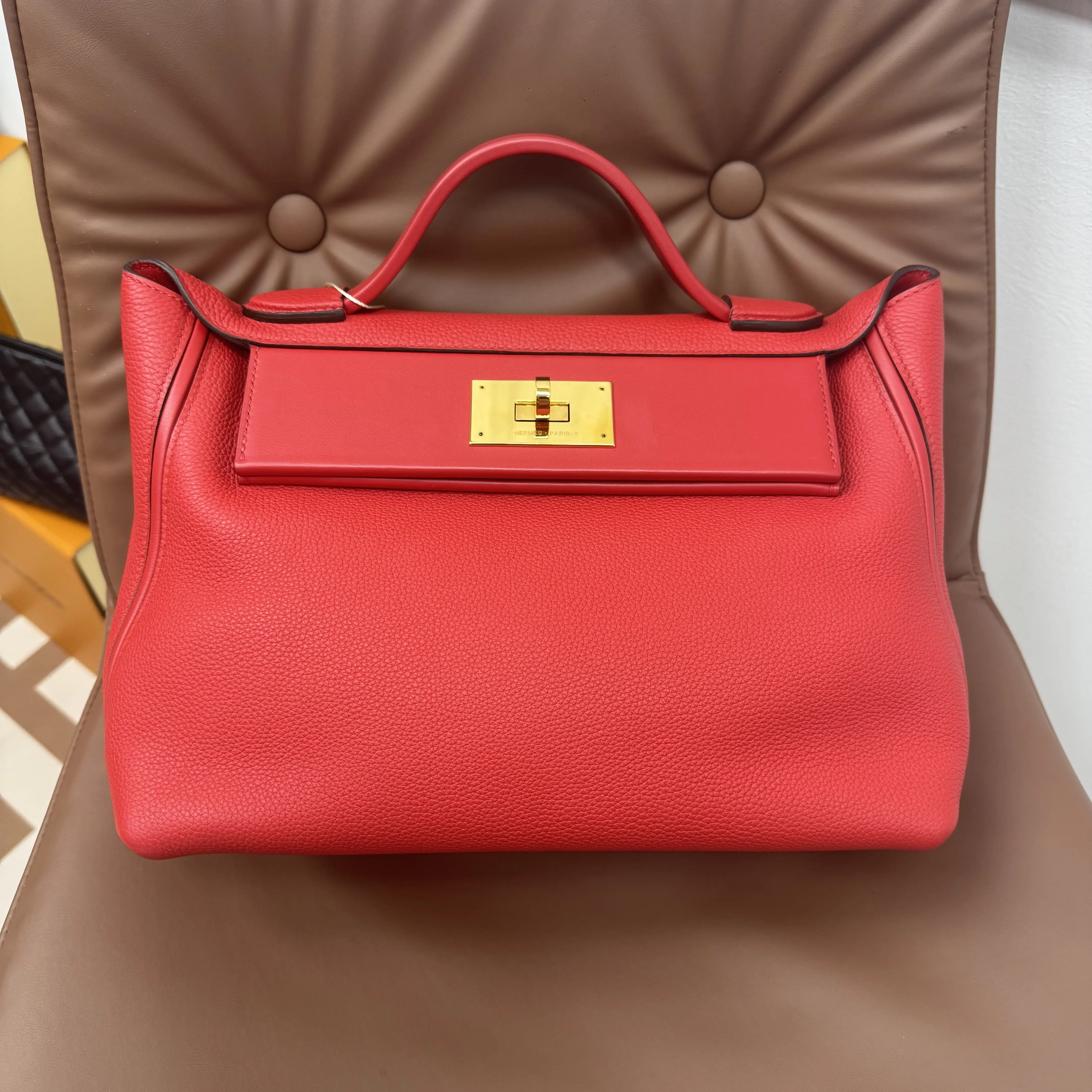 Pre-owned HERMÈS Hermes red shoulder bag