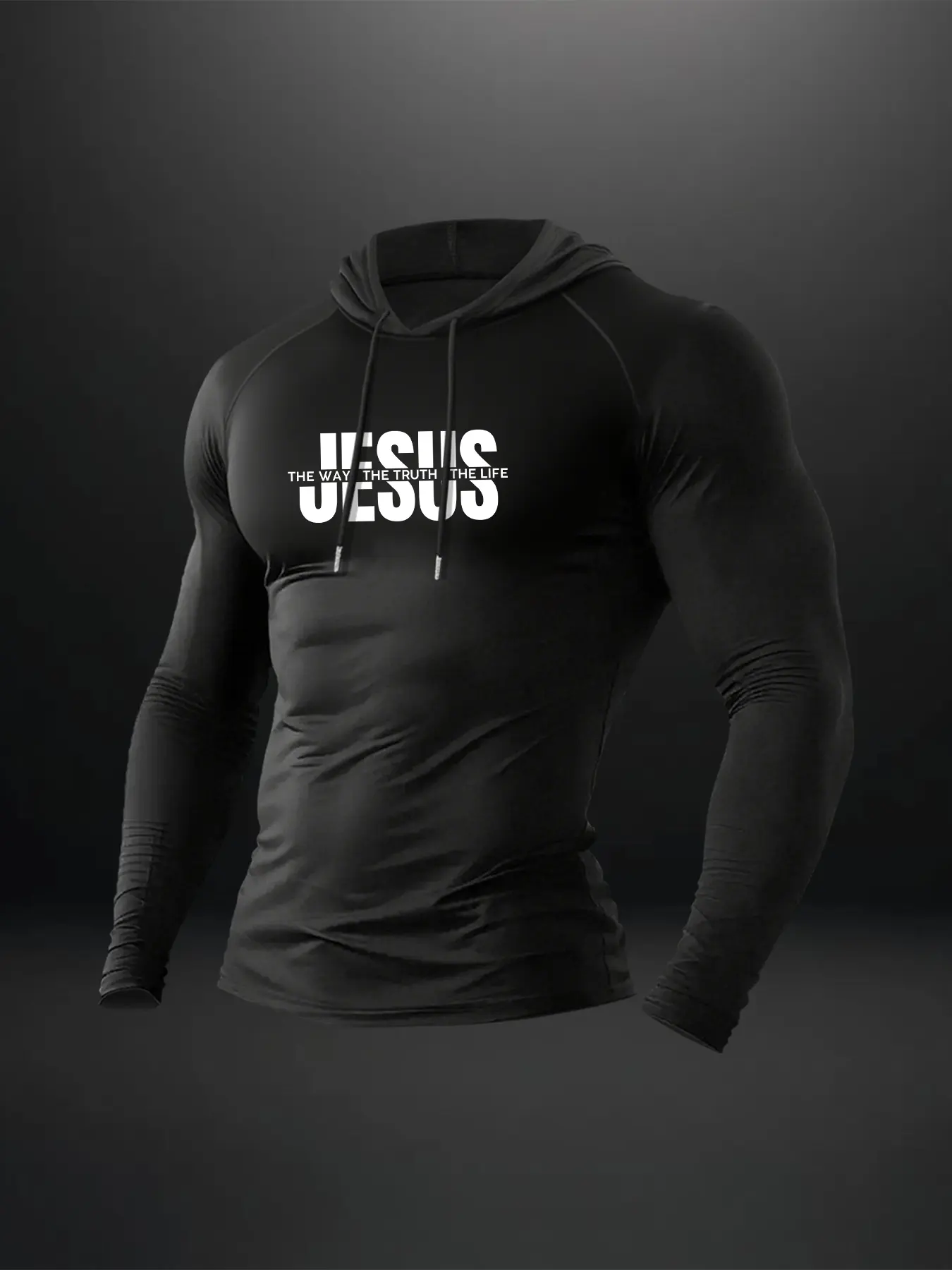 Men's Hooded Long Sleeve T-Shirt Knit, Casual Fashion Fitted Pullover for Daily Wear & Outdoor Activities, Comfortable Fit Design