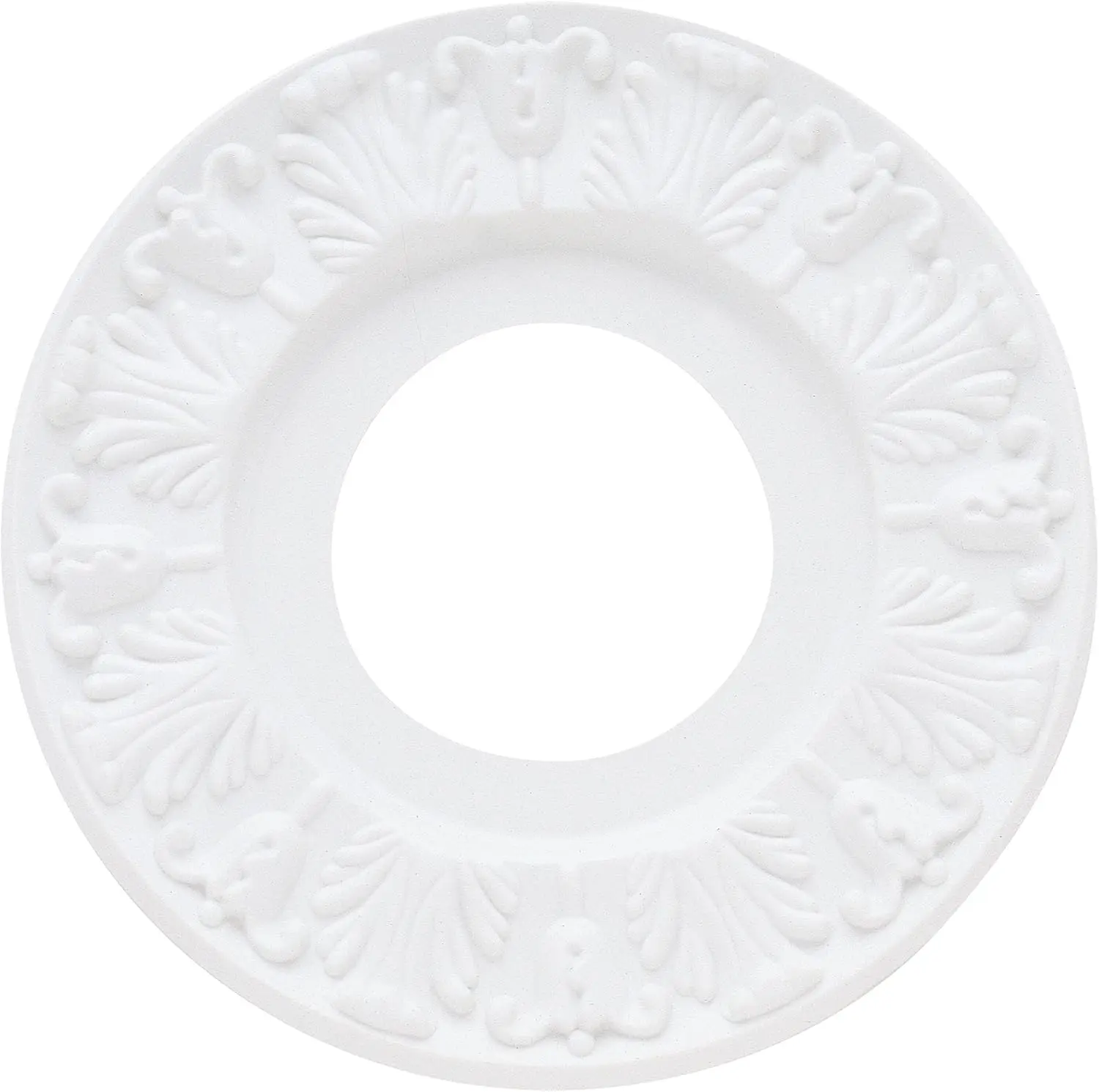7702700 Victorian Ceiling Medallion 10-Inch Dia, White Finish, 1-Pack