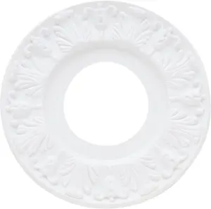 7702700 Victorian Ceiling Medallion 10-Inch Dia, White Finish, 1-Pack