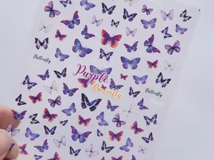 Delicate Colorful Butterfly Nail Sticker