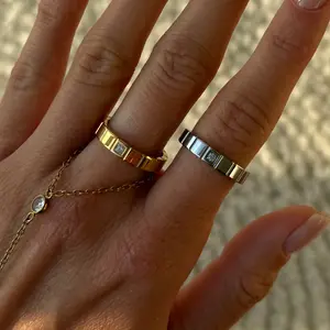 EVRY JEWELS Gold or Silver Plated Women's Hypoallergenic Moonbeam Ring