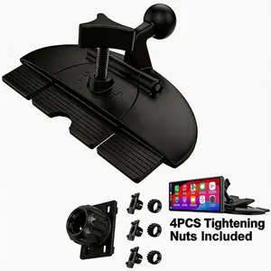 Replacement CD Slot Mount for Garmin GPS & CarPlay Screens, 17mm Ball Adapter Phone Holder for 4"-11" Devices, Secure Fit with 4PCS Tightening Nuts Included