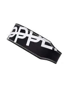 UPPPER Lifting Belt Black - Microfiber Leather, Double-Prong Buckle, 4" to 2.5" Tapered, Weightlifting Support