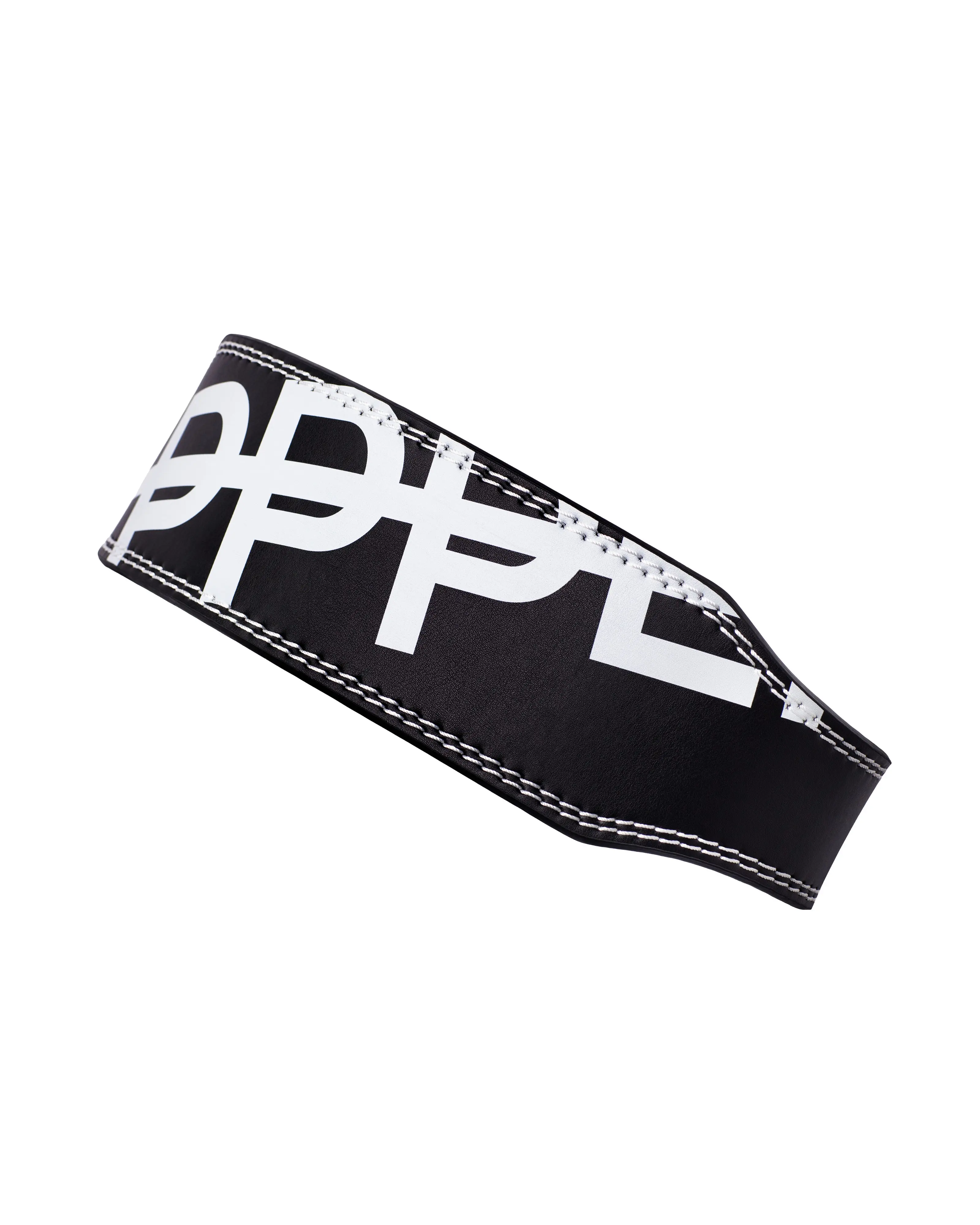 UPPPER Lifting Belt Black - Microfiber Leather, Double-Prong Buckle, 4" to 2.5" Tapered, Weightlifting Support