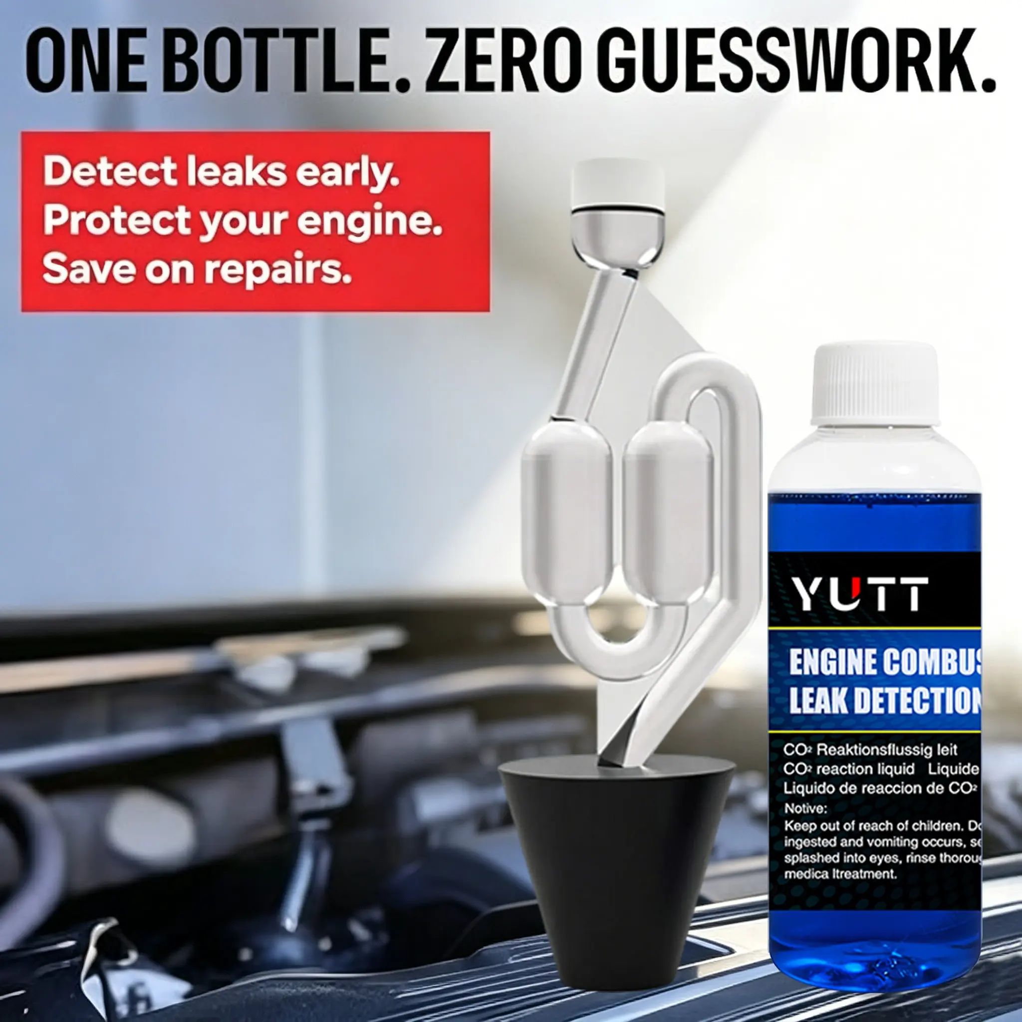 Yutt Engine Combustion Chamber Leak Detection Liquid, for Cars, Trucks, Suvs, Motorcycles, Heavy Equipment, Abs Material, Test Liquid