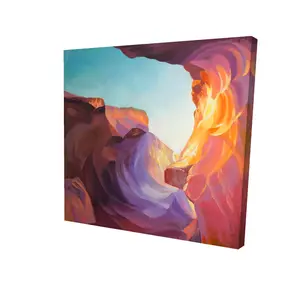 212 MAIN Antelope Canyon American Landscapes Artwork, 24x24 in. Fade-Resistant Nature Wall Art, Home Decor Accent, Ideal Gift for Home Supplies Posters & Prints