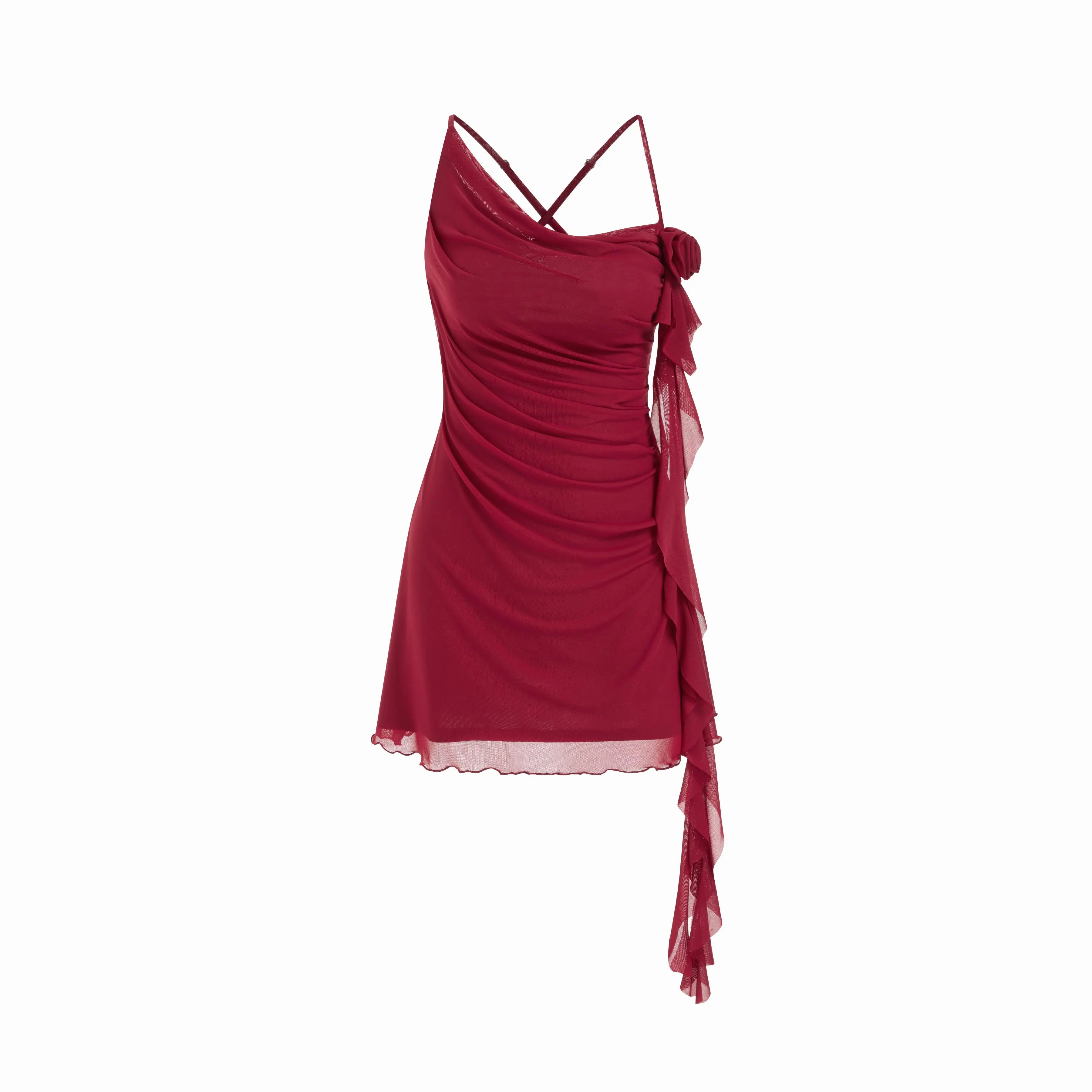 Cider Mesh Asymmetrical Neck Ruched Floral Applique Mini Dress SwimWeek - TikTok Shop Cider Mesh Asymmetrical Neck Ruched Floral Applique Mini Dress SwimWeek - TikTok Shop
