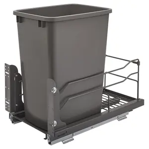Rev-A-Shelf Pull Out Kitchen Trash Can 35 Qt with Soft-Close, 53WC-1535SCDM-113