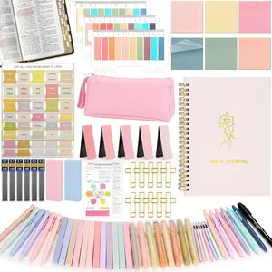 106 Pack  Study Supplies Journaling Kit for Women, Church Journal Note Taking Annotation Kit, Tabs and Highlighters Set with Pencil Case and   Accessories Christian