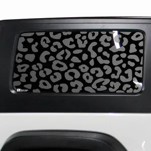 Precut Leopard Cheetah Rear Side Quarter Window Decal Sticker Fits 2 Door Jeep Wrangler JK 2011-2018