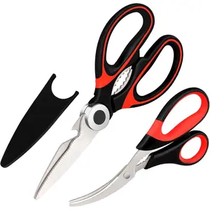 Kitchen Shears Set of 2, Heavy Duty Kitchen  Seafood , Stainless Steel   Cooking  for Meat, , Fish, Poultry, Vegetables, Chicken, Dishwasher Safe