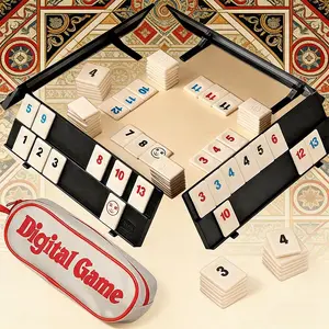 Portable Digital Mahjong Game, Brain-Boosting Logic Training, Travel-Friendly Storage, Family Fun Toy for Group Gatherings