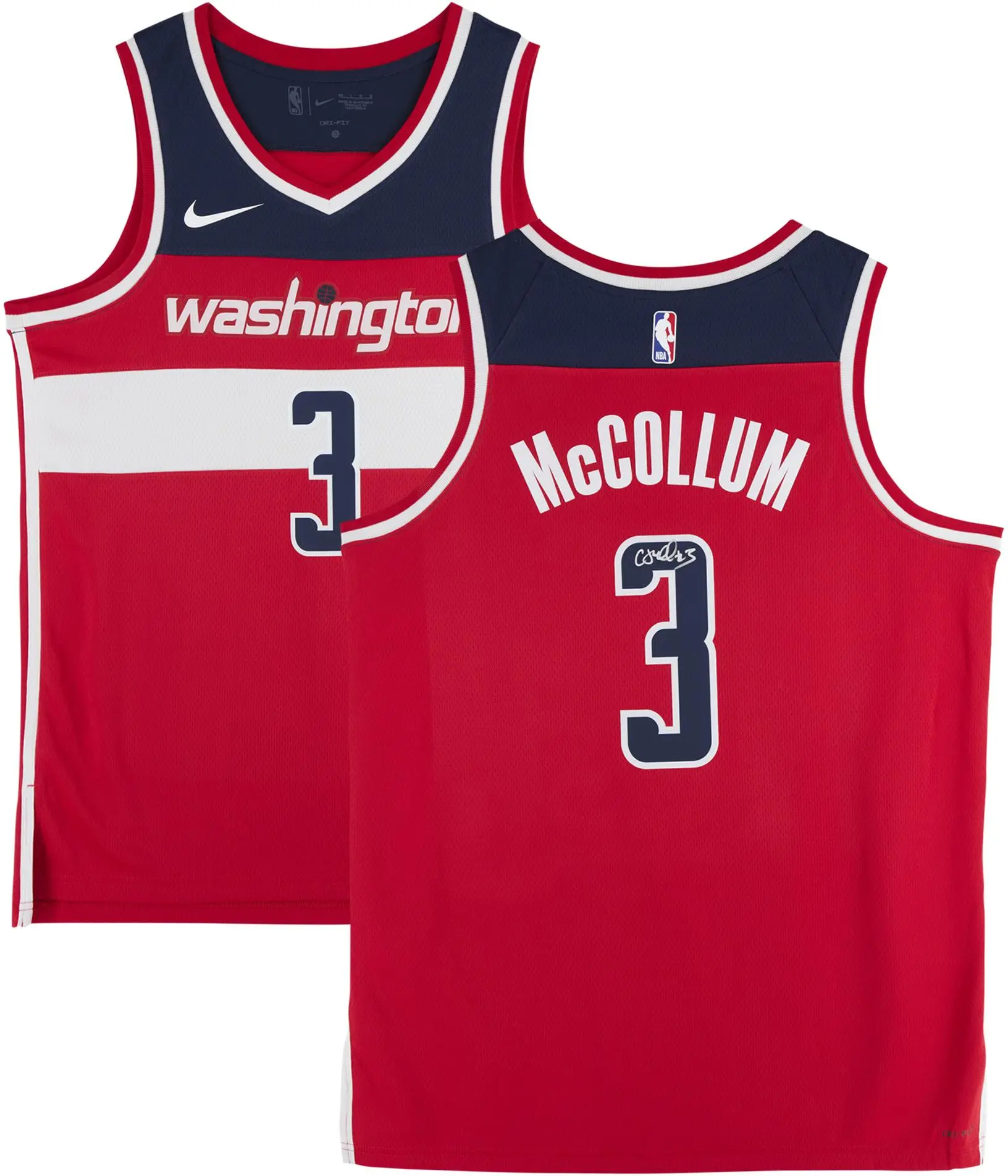 CJ McCollum Washington Wizards Autographed Nike Red Icon Edition Swingman Jersey - Fanatics Authentic Certified