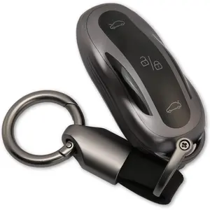for Tesla Key Fob Cover TPU Case with Keychain Accessories Compatible with Model 3/Y/S