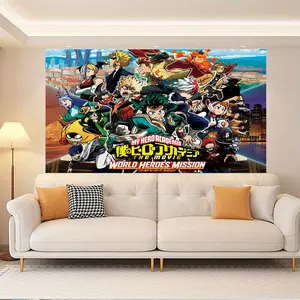 My Hero Academia Poster Tapestry, Cool Anime Wall Art for Teens Boys Dorm Room Decor